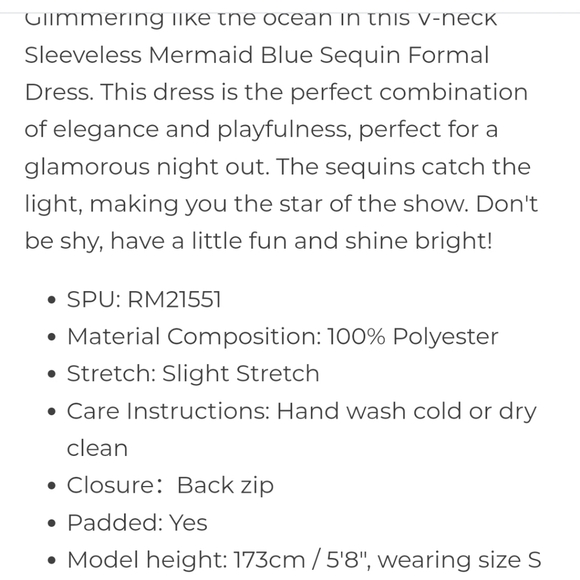 Blue, Graphic Print, Deep V Neck, Backless,  Contrast Sequined Mermaid Maxi Gown - Picture 14 of 16